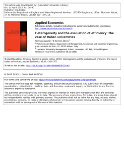 Heterogeneity and the evaluation of efficiency