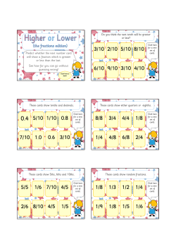 Predict whether the next number card will show a fraction which is