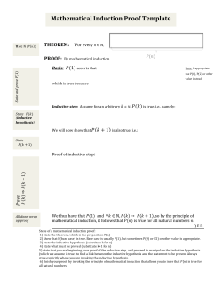 Mathematical Induction Proof Template