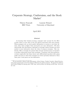 Corporate Strategy, Conformism, and the Stock Market"