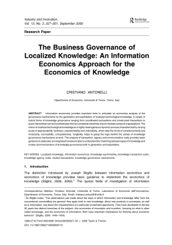The Business Governance of Localized Knowledge: An Information