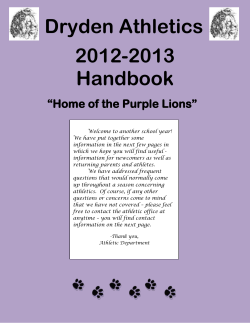 2012-2013 Athletic Handbook - Dryden Central School District
