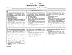 Six-traits writing rubric