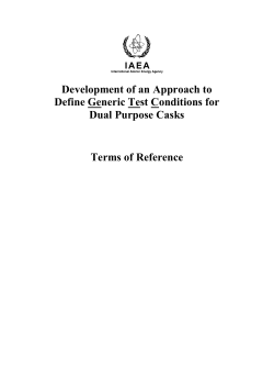 Development of an Approach to Define Generic Test Conditions for