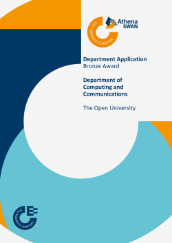 Department Application Bronze Award Department of Computing