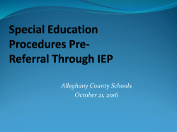 Referral and Assessment