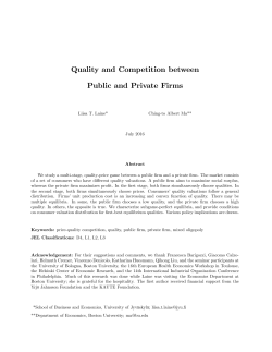 Quality and Competition between Public and Private Firms