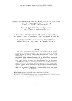 Secrecy for Bounded Security Protocols With Freshness Check is