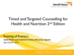 Timed and Targeted Counselling for Health and Nutrition