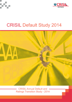 CRISIL Annual Default and Ratings Transition Study