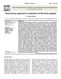 Grey theory approach in selection of the best