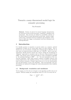 Towards a many-dimensional modal logic for semantic processing