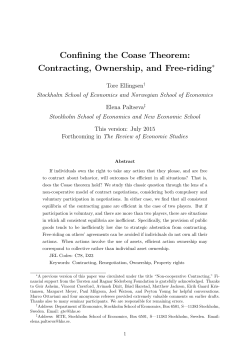 Confining the Coase Theorem: Contracting, Ownership, and Free