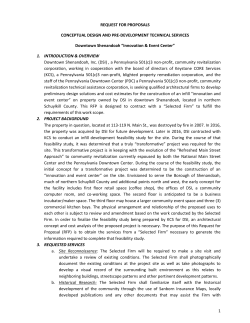 Conceptual Design RFP - Downtown Shenandoah Inc