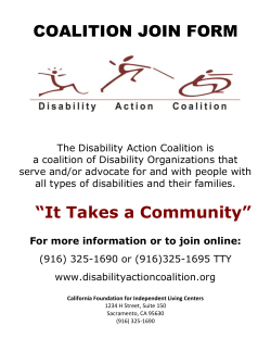 COALITION JOIN FORM - Disability Action Coalition