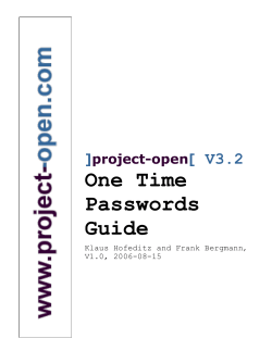 One-Time-Passwords Guide - Project-open
