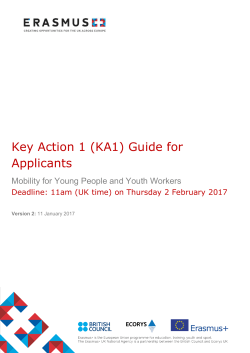 Key Action 1 (KA1) Guide for Applicants
