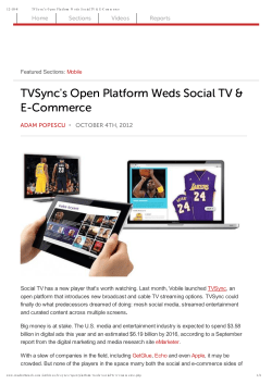 Featured Sections: Mobile Social TV has a new player that`s worth