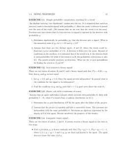 1.4. MODEL PROPERTIES 13 EXERCISE 1.1. (Simple probability