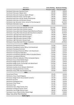 Miniature Army Painting Showcase Painting Warcasters Price per