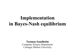 Bayes-Nash implement.. - Carnegie Mellon School of Computer