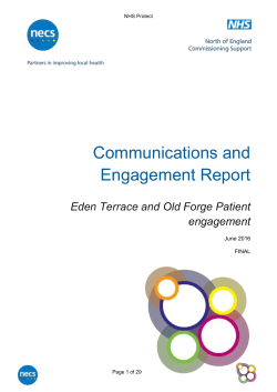 Merger of GP practices &ndash; Eden Terrace Surgery and Old Forge
