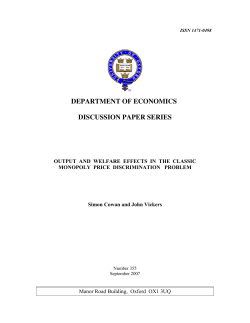 department of economics discussion paper series