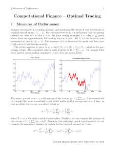Computational Finance – Optimal Trading