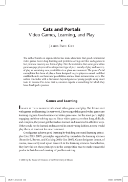American Journal of Play | Vol. 1 No. 2 | ARTICLE: Cats and Portals