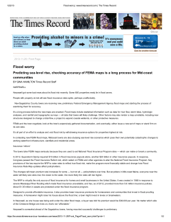 Flood worry - Town of Phippsburg