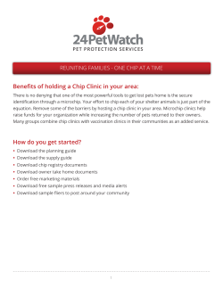 24PW Chip Clinic Document March 2014