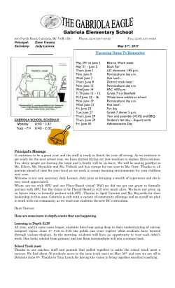 May Newsletter - Gabriola Elementary School