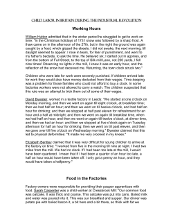 Child Labor and its Effects in Britain During the Industrial
