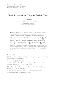 Ideal Structure of Hurwitz Series Rings