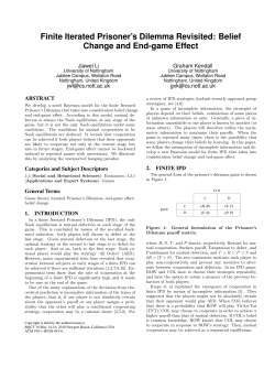 Finite iterated prisoner`s dilemma revisited: belief change and end