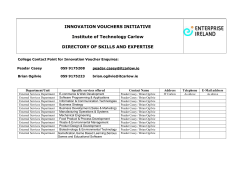 IT Carlow directory of Skills and Expertise