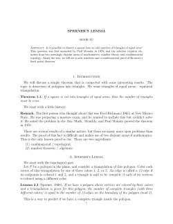 SPERNER`S LEMMA 1. Introduction We will discuss