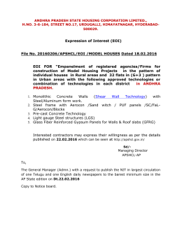 Empanelment of registered agencies/Firms for construction of Model
