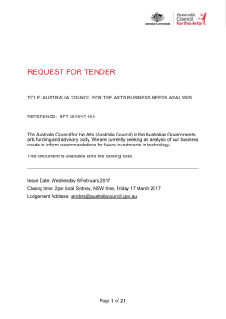 Part B &ndash; Statement of Requirements