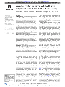Simulation contact lenses for AMD health state utility values in NICE