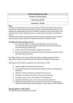 Ethos Nursling CE Primary School exists as a place where all