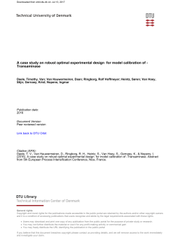 A case study on robust optimal experimental design for