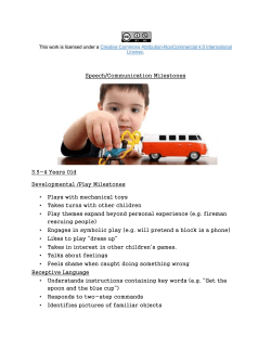 Speech/Communication Milestones