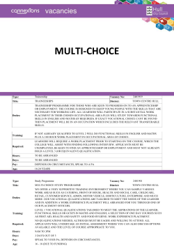 Multi Choice - Information, Advice and Guidance