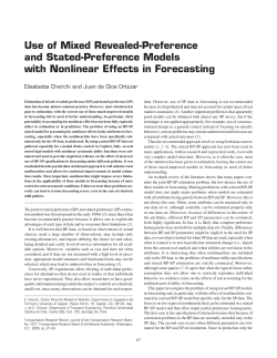 Use of Mixed Revealed-Preference and Stated