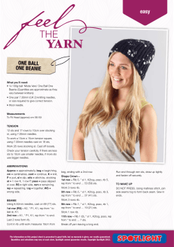 easy ONE BALL ONE BEANIE