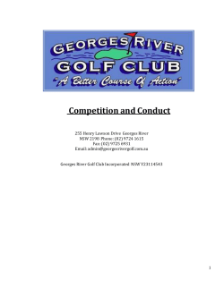 GRGC Rules - Georges River Golf Course