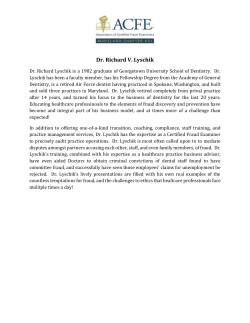 Speaker Bios - 2017 Fraud Conference