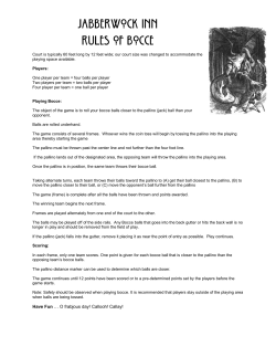 Jabberwock Inn Rules of Bocce