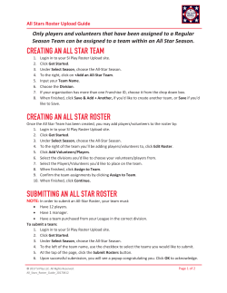 creating an all star team creating an all star roster submitting an all